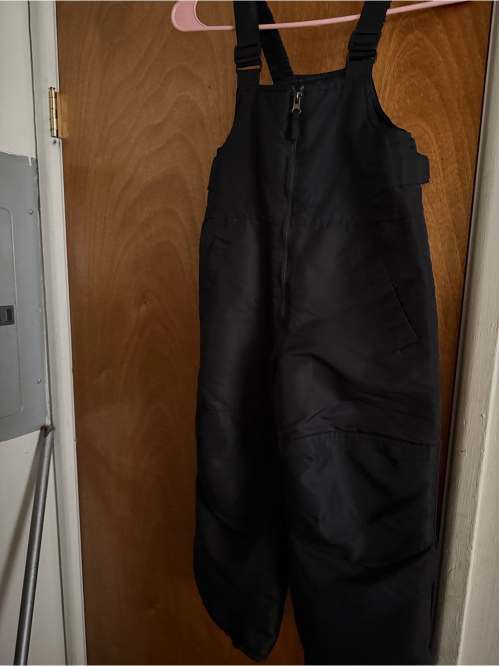 Cherokee Black Kids Puffer Snow Bib Overalls